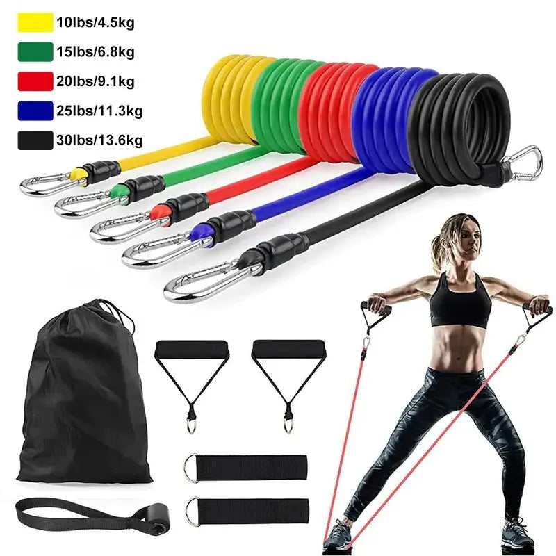 11pcs Resistance Band Set with Handles