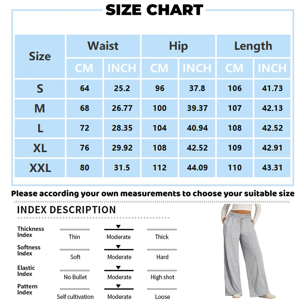 Pantalon de survêtement doublé polaire pour femme, jambe large, coupe droite, bas uni, fitness, jogging, voyage, basique