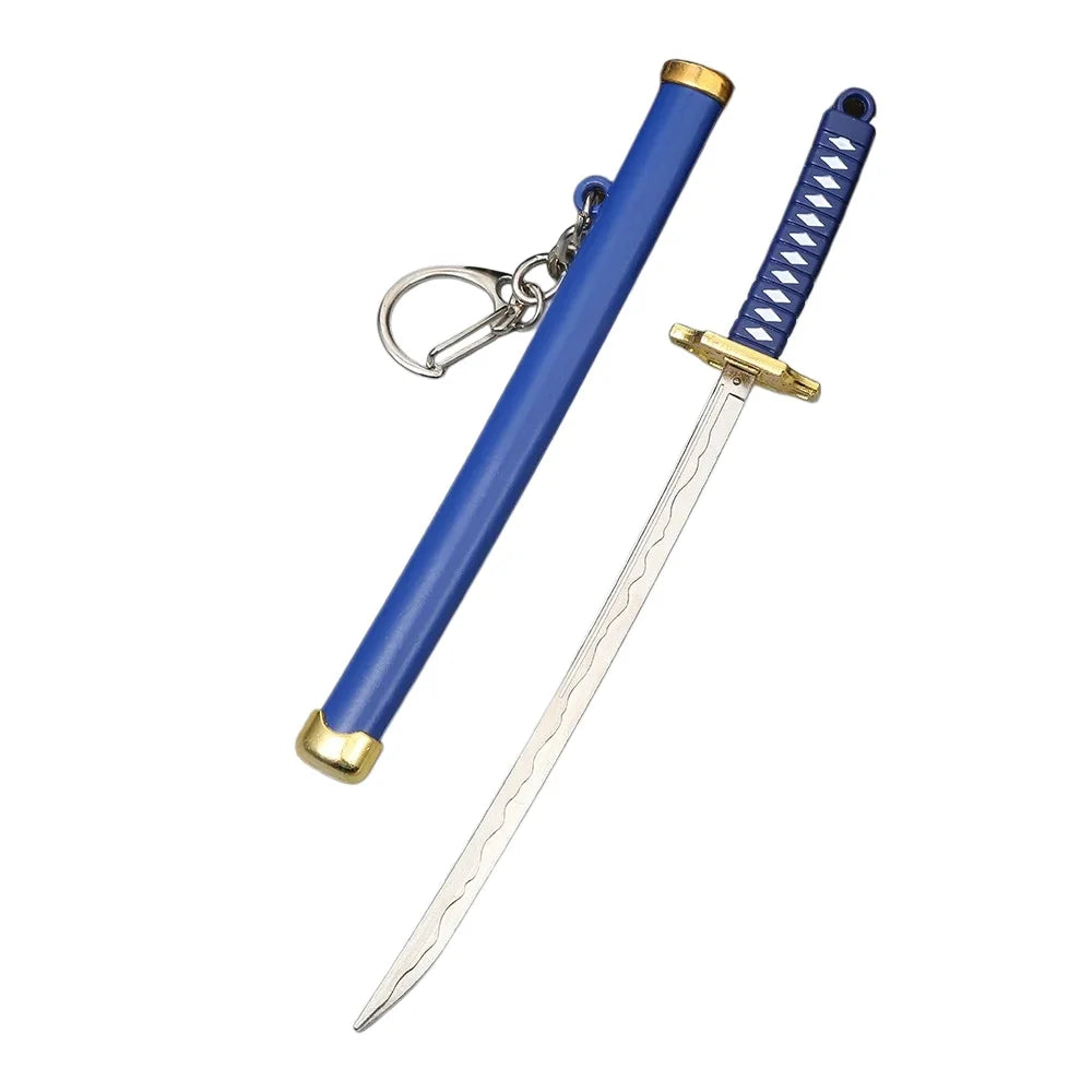 6inch Metal Roronoa Zoro Katana Fake Sword Steel Anime Zoro Ninja Knife Real Japanese Katana Original Samurai Sabre Toy Gift