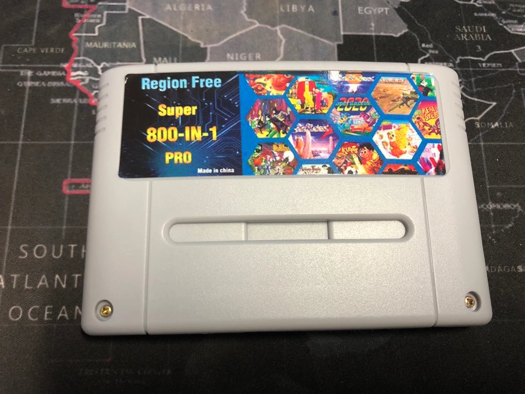 Super DIY Retro 800 in 1 Pro Video Game Cartridge For 16 Bit Game Console Card China Version