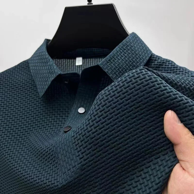 Bone Flower Solid Color Streetwear Polo Shirt