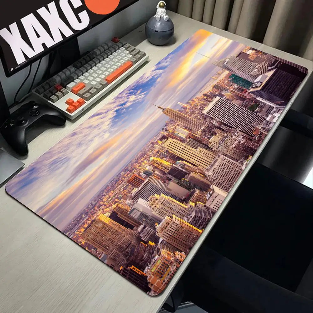 City Skyline XXL Extended Gaming Desk Mat Mouse Pad