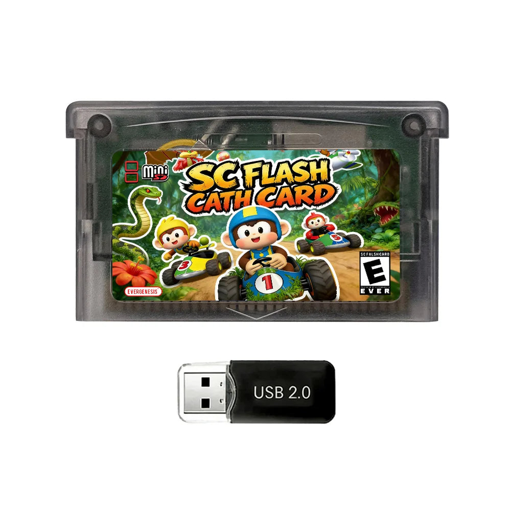 5000 in 1 Retro Games Cartridge New SCFW V2.0 GBA Flash Card with 8G TF Card RTC Flash for GBA/GBA SP/NDS Handheld Game Console