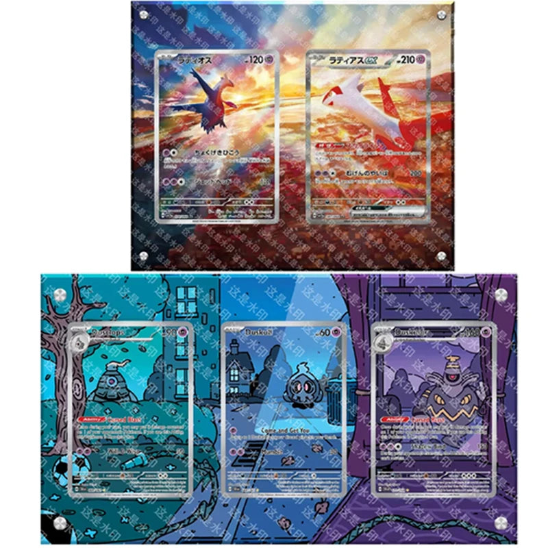 Pokemon Anime Classics Game Collection Display Stand Charizard Mewtwo Latias Self Made Acrylic Extended Painting Stuck Brick