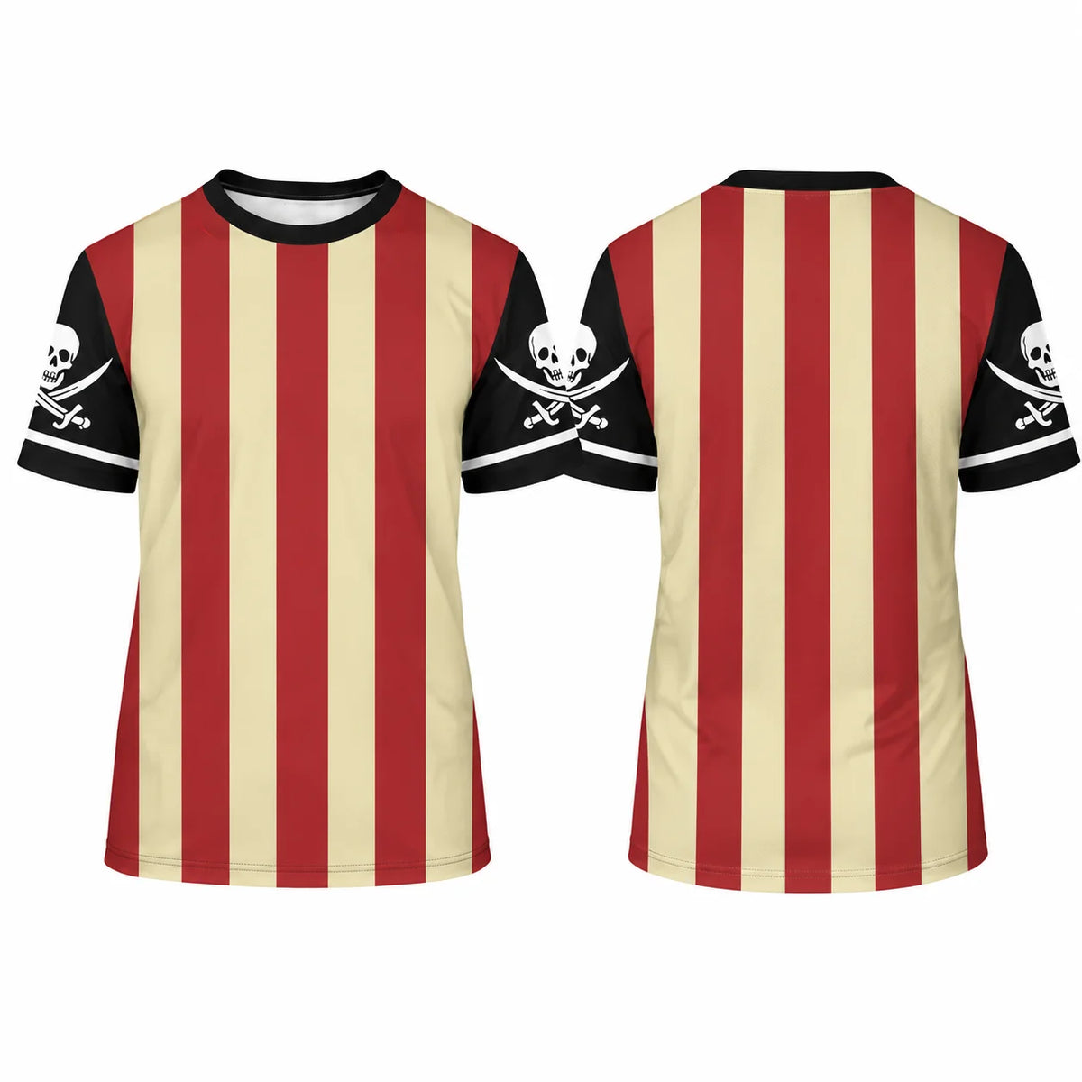 T-shirt graphique de capitaine pirate pour homme, t-shirt humoristique imprimé pour cosplay, t-shirt décontracté léger à col rond et manches courtes