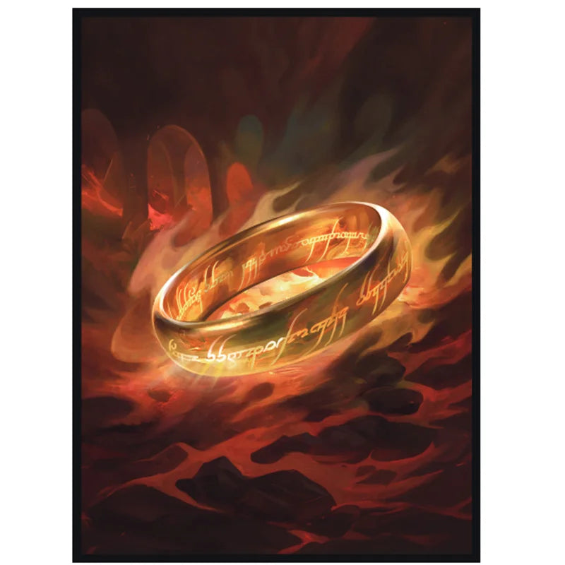 TCG Card Sleeves -Magic Ring - Ultra Clear Front & Matte Finish Back, 100 Count Standard Size CCG Sleeves
