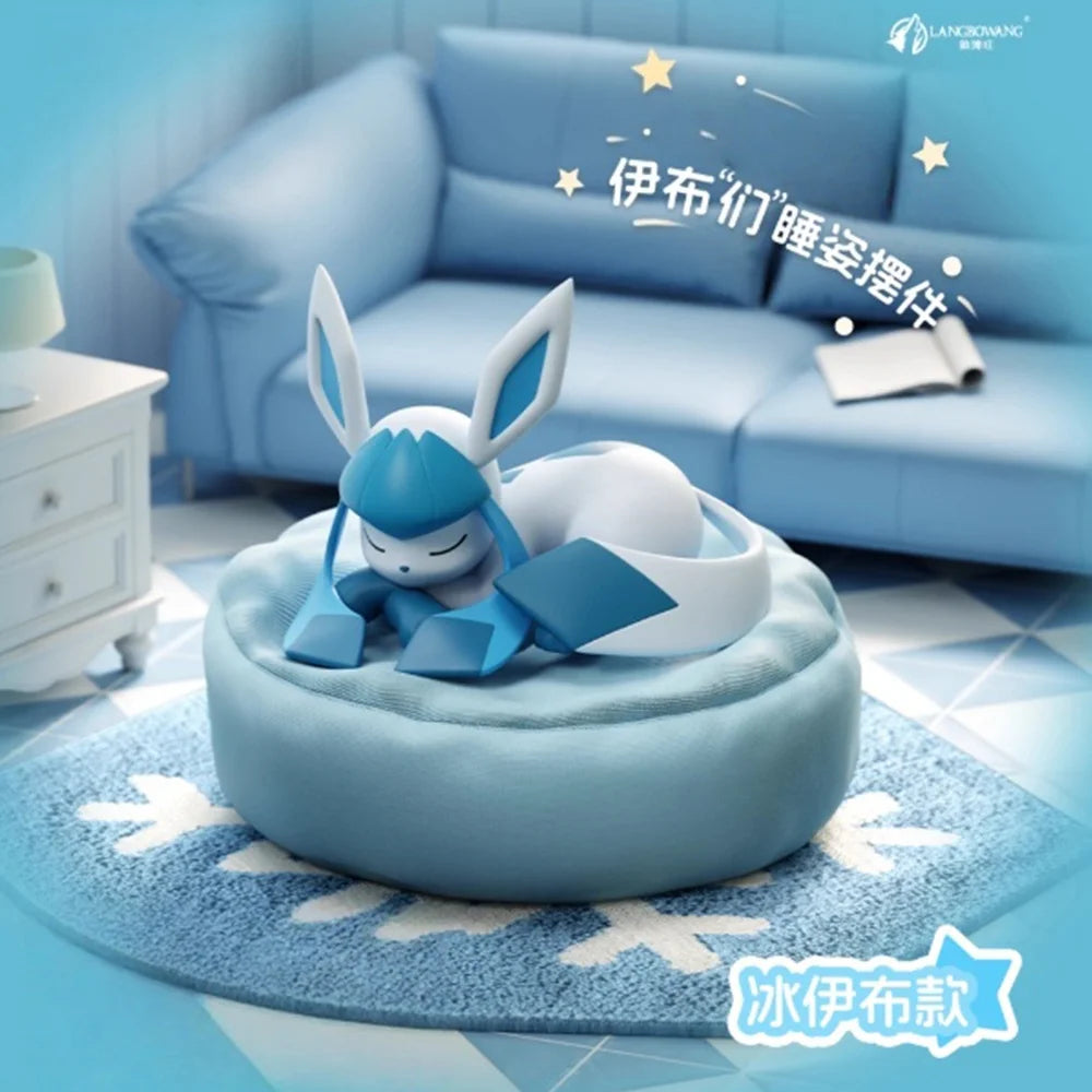 Eevee Evolution Sleeping Series Mystery Box Genuine Vaporeon Sylveon Espeon Umbreon Action Anime Figurine Collectible Gift Set