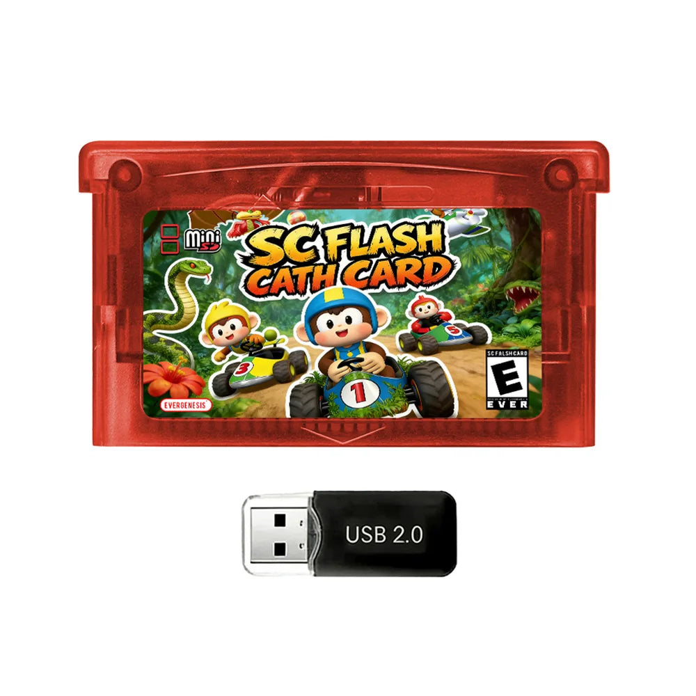 5000 in 1 Retro Games Cartridge New SCFW V2.0 GBA Flash Card with 8G TF Card RTC Flash for GBA/GBA SP/NDS Handheld Game Console