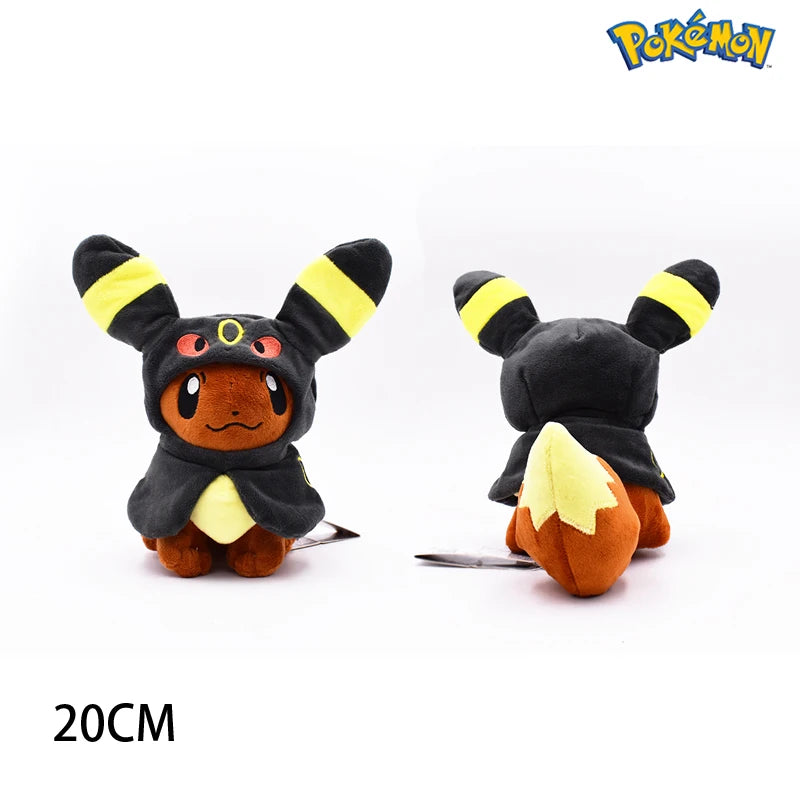 Eevee Cosplay Hooded Plush Doll Umbreon Leafeon Flareon Glaceon Jolteon Espeon Vaporeon Sylveon Stuffed Toy Soft Peluche Gifts