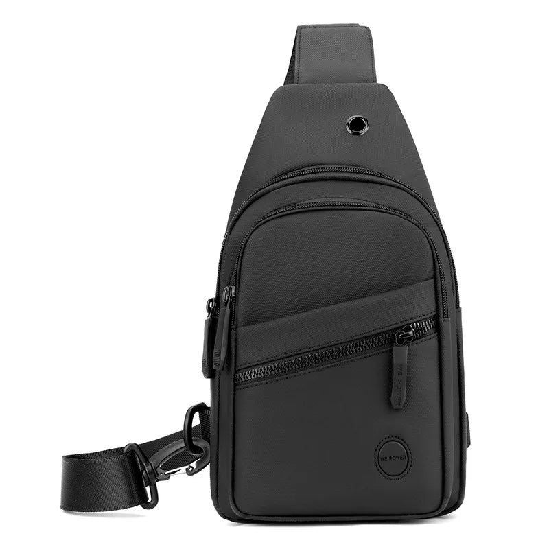Sac bandoulière homme, Sac à dos à bandoulière, Sac de voyage, Sac de sport de plein air à la mode, Sac à main mâle en nylon imperméable, Sac de messager à bandoulière latérale/poitrine