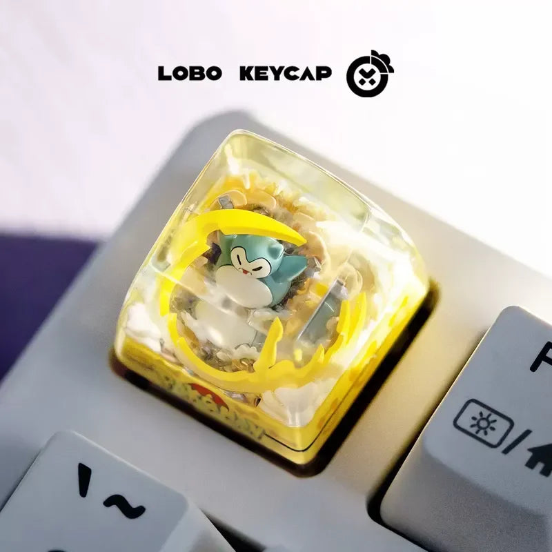 Pokemon Pikachu Transparent Esc Keycap Keyboard Accessories Anime Cute Resin Shrink Drip Glue handmade Keycaps Anime Fans Gift