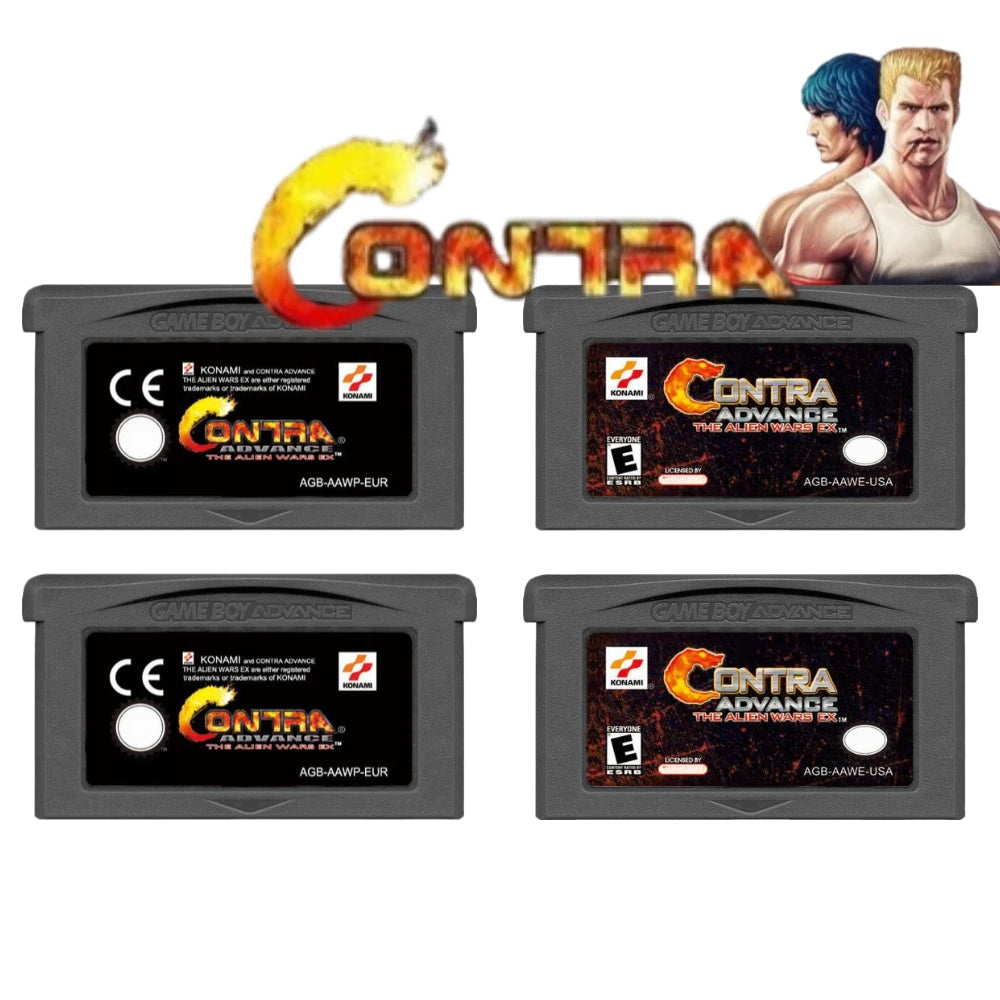 USA/EUR Version GBA Game Cartridge Classic Retro Run and Gun Shooting Game for Game Boy Advance Game Collection Gift