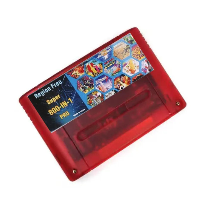 Super DIY Retro 800 in 1 Pro Video Game Cartridge For 16 Bit Game Console Card China Version