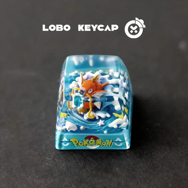 Pokemon Pikachu Transparent Esc Keycap Keyboard Accessories Anime Cute Resin Shrink Drip Glue handmade Keycaps Anime Fans Gift