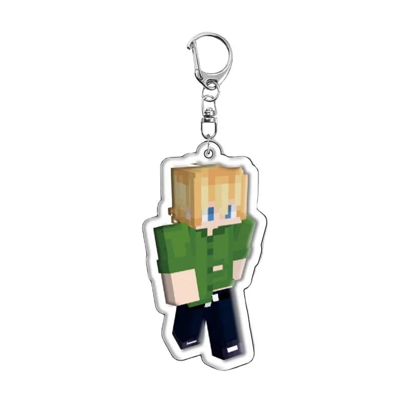 Minecraft Acrylic Game Related Products New Keychain Jewelry Friends Fan Gift Charms Souvenir Creativity Kingring Qversion Bag