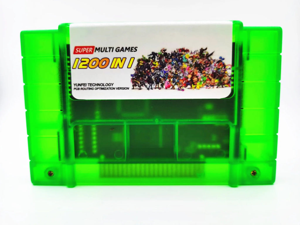 Super DIY Retro 1200 in 1 Pro VEDIO Game Cartridge For 16 Bit Game Console Card China Version