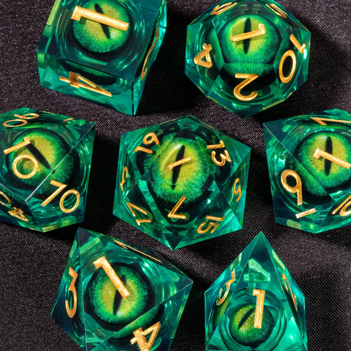 Jeu de dés DND à cœur liquide, dés de donjon et dragon en résine à bords tranchants, jeu de rôle, dés RPG D et D D20, D12, D10, D8, D6, D4