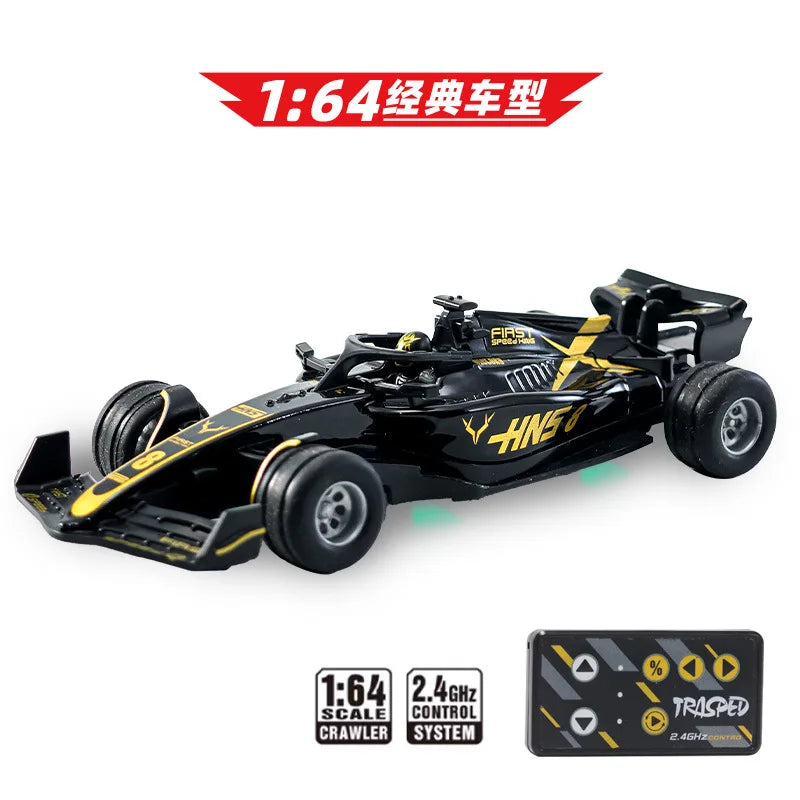 2025 New RC car August  Product 1:64 Mini Alloy Car Model, Adjustable Lighting Formula Racing, Children's Remote Control Car