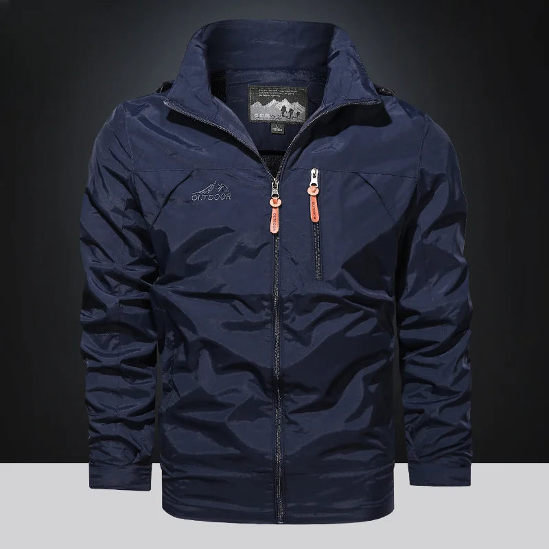 Coupe-vent Homme Veste Tactique Imperméable Manteau Extérieur à Capuche Sports Militaire Randonnée Mince Vêtement d'Extérieur Manteau Streetwear