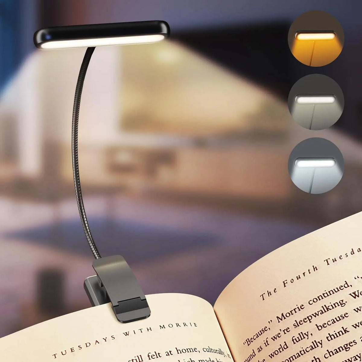 Rechargeable LED Clip-On Reading Light