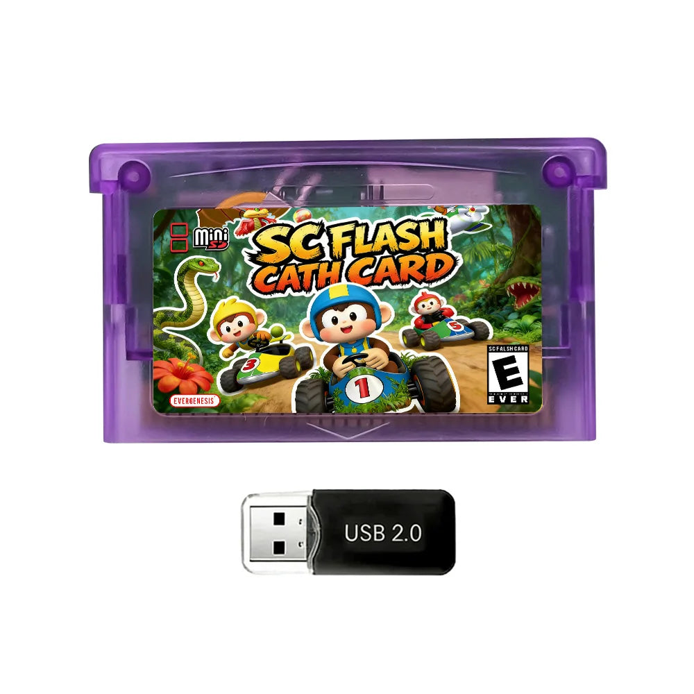 5000 in 1 Retro Games Cartridge New SCFW V2.0 GBA Flash Card with 8G TF Card RTC Flash for GBA/GBA SP/NDS Handheld Game Console