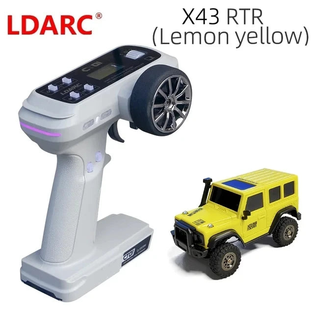 LDARC X43 RTR/BNR 1/43 Crawler Turbo RC Car 4WD Remote Control Mini Climbing Indoor Racing Vehicle Toy off Roader for Kids Adult