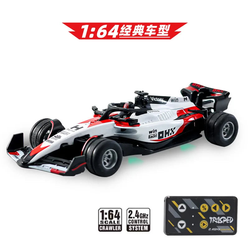 2025 New RC car August  Product 1:64 Mini Alloy Car Model, Adjustable Lighting Formula Racing, Children's Remote Control Car