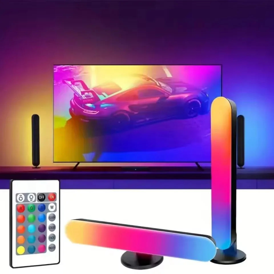 RGB Music Rhythm Desktop Light Bar behind TV