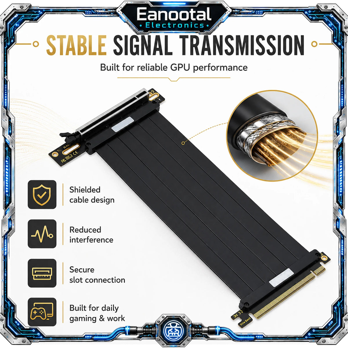 PCIe 4.0 GPU Riser Cable