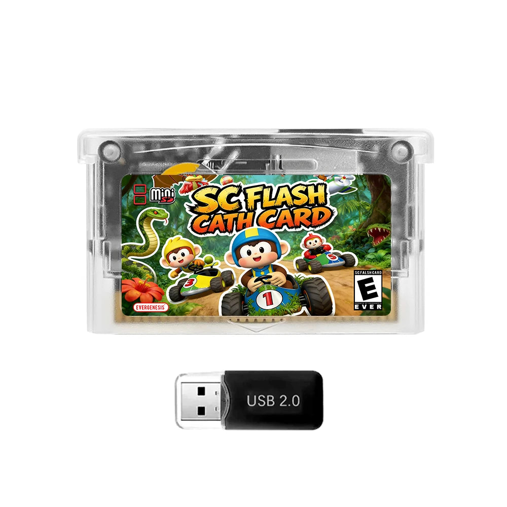 5000 in 1 Retro Games Cartridge New SCFW V2.0 GBA Flash Card with 8G TF Card RTC Flash for GBA/GBA SP/NDS Handheld Game Console
