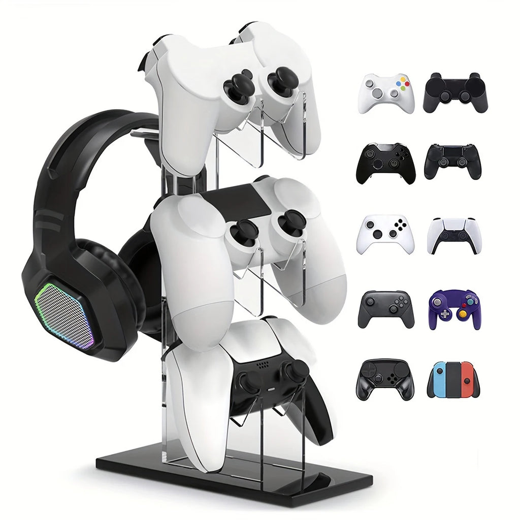 3-Layer Universal Controller and Headset Storage Stand