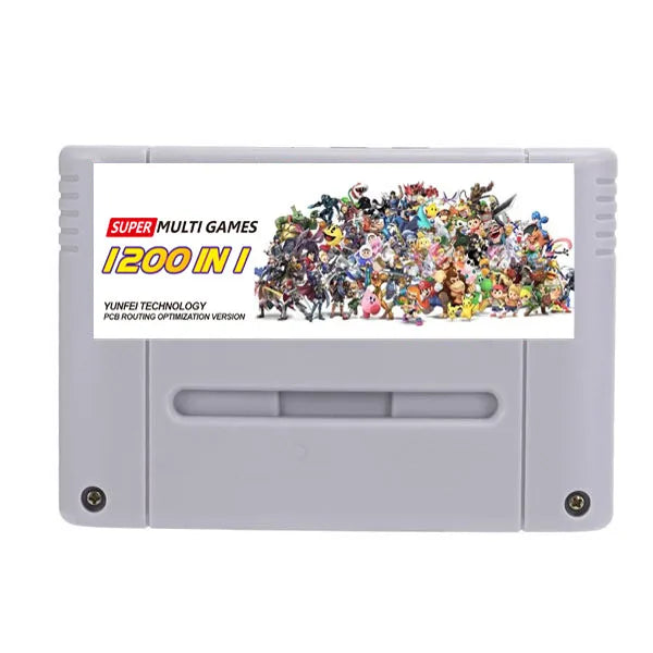 Super DIY Retro 1200 in 1 Pro VEDIO Game Cartridge For 16 Bit Game Console Card China Version