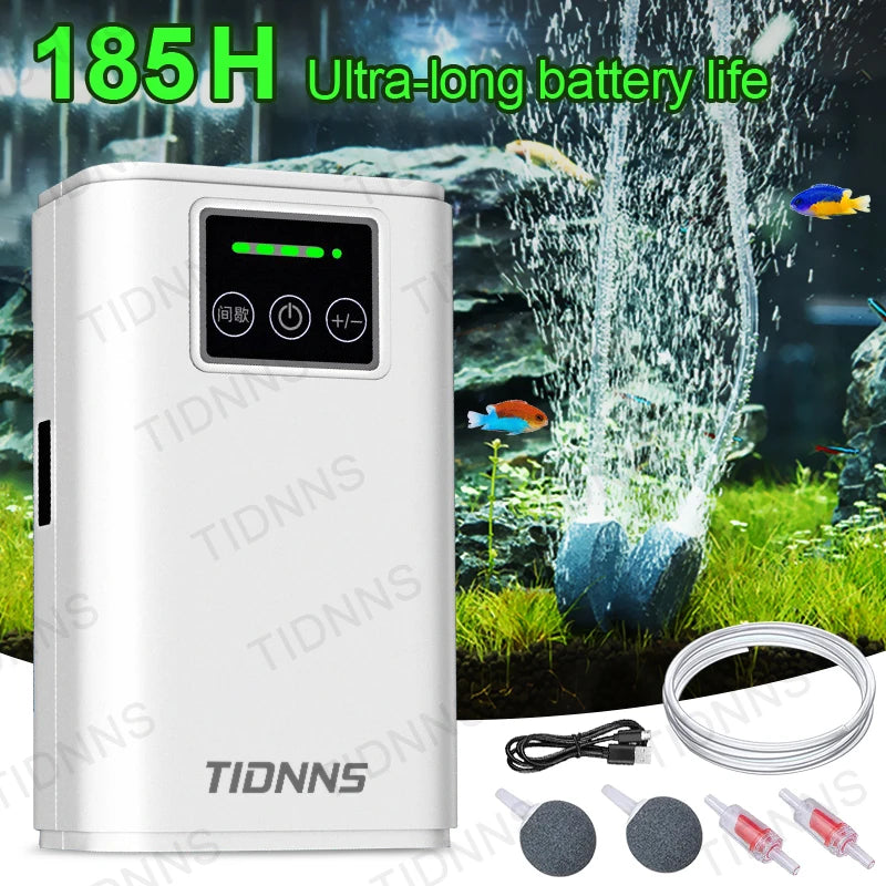 Rechargeable Battery Backup Aquarium Air Pump