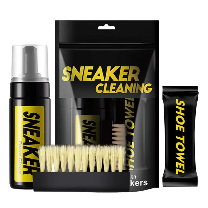 Sneaker Cleaning Kit foam cleaner brush and cloth
