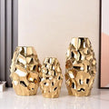 Nordic Golden Ceramic Vase
