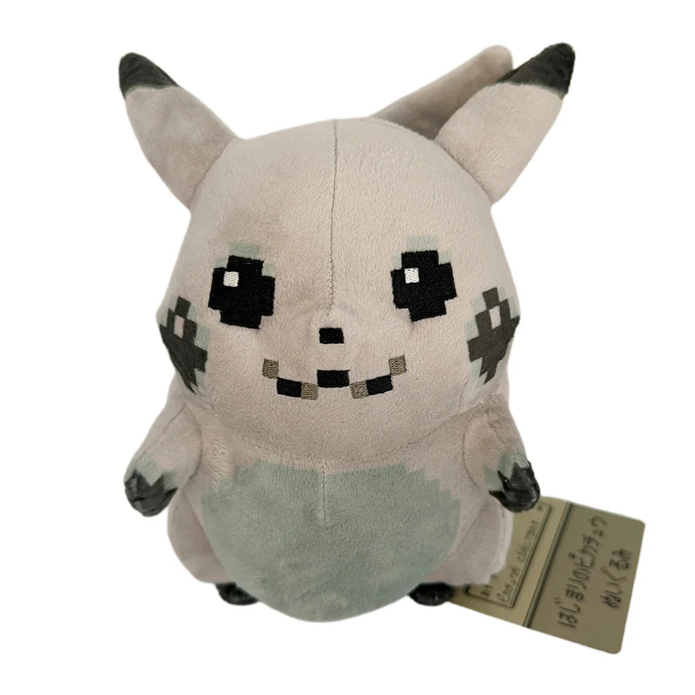 Pokemon Initial Pixel Art Style Pikachu Dark Lightning Graffiti Pikachu Pichu Raichu Stuffed Plush Doll Doughnut Pikachu Toys