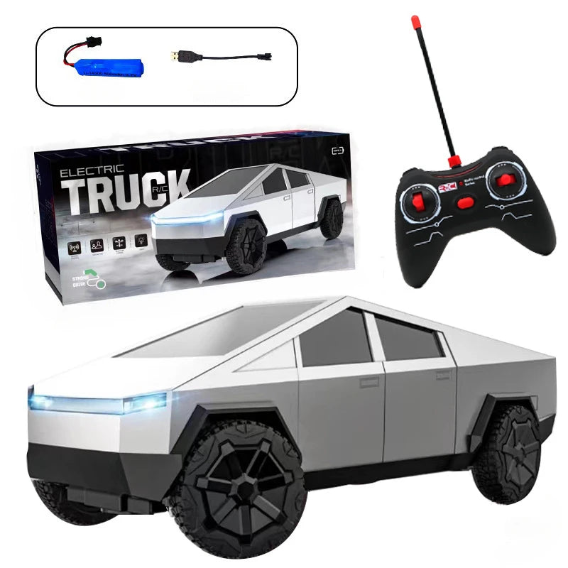 RC Cybertruck Pickup 4WD Off-Road Remote Control Car, 27Mhz High-Speed Dual Motor Truck,Fall-Resistant Simulation Car Model