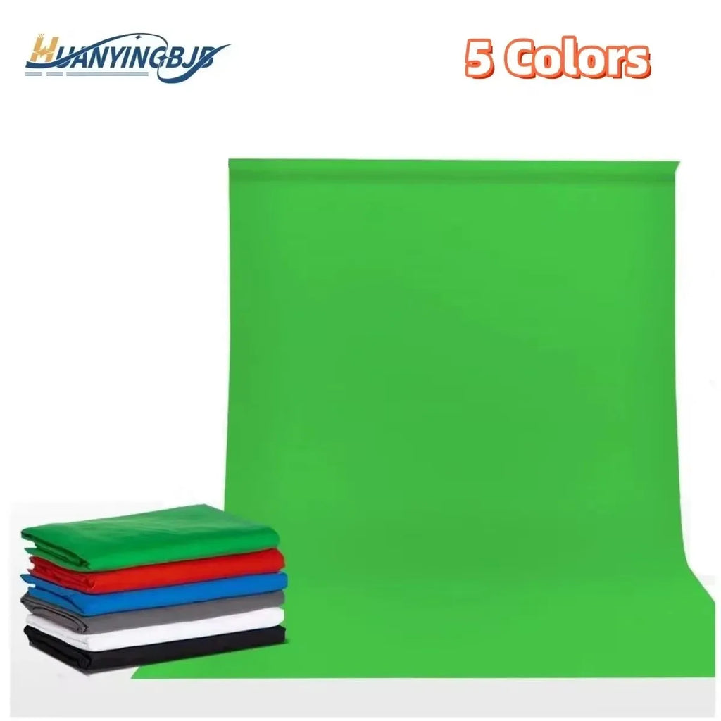 Green chroma key backdrop cloth hanging