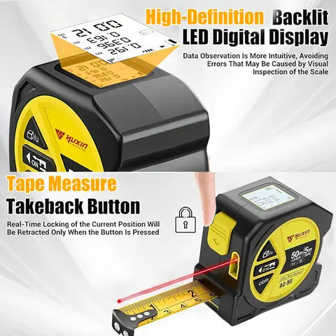 Digital Laser Tape Measure with LED Display
