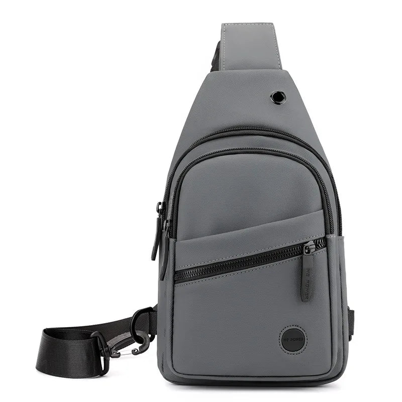 Sac bandoulière homme, Sac à dos à bandoulière, Sac de voyage, Sac de sport de plein air à la mode, Sac à main mâle en nylon imperméable, Sac de messager à bandoulière latérale/poitrine