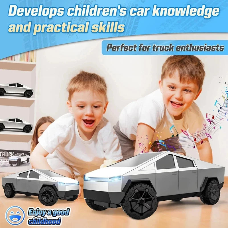 RC Cybertruck Pickup 4WD Off-Road Remote Control Car, 27Mhz High-Speed Dual Motor Truck,Fall-Resistant Simulation Car Model