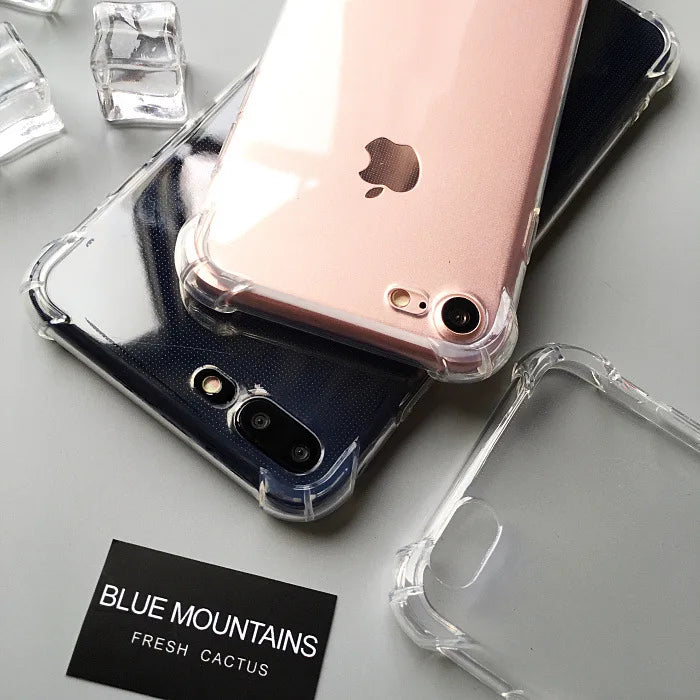 Clear Soft TPU Case for iphone 5 6 7 8 Plus X XR XS 11 12 13 14 Pro Max Clear Anti-knock Shockproof Phone Protection Case
