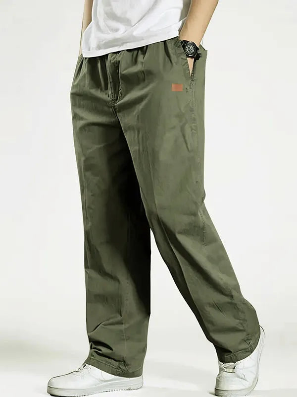 2025Mens Casual Jogger Pants Relaxed Fit Cargo Pants Drawstring Sweatpants Hiking Outdoor Twill Sport Pants