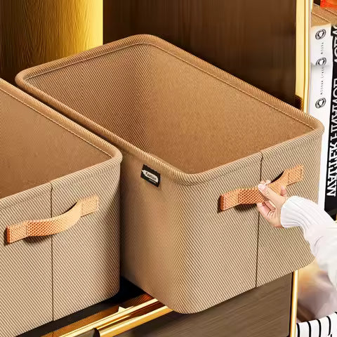 Cable box open showing cord storage