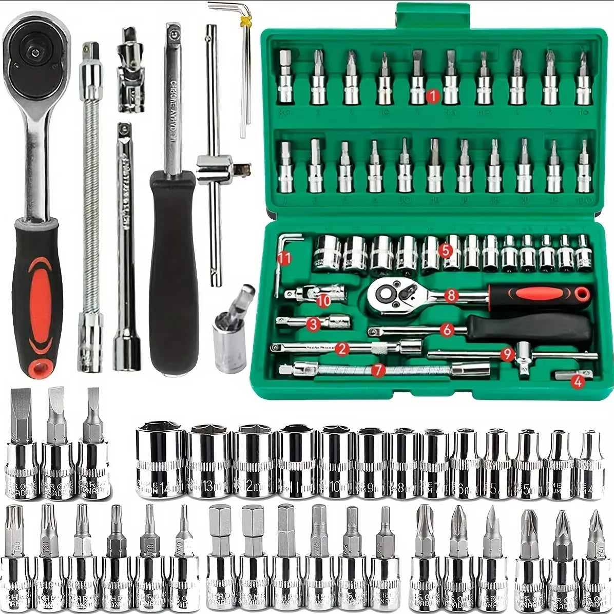 46-Piece General Mechanic Tool Kit