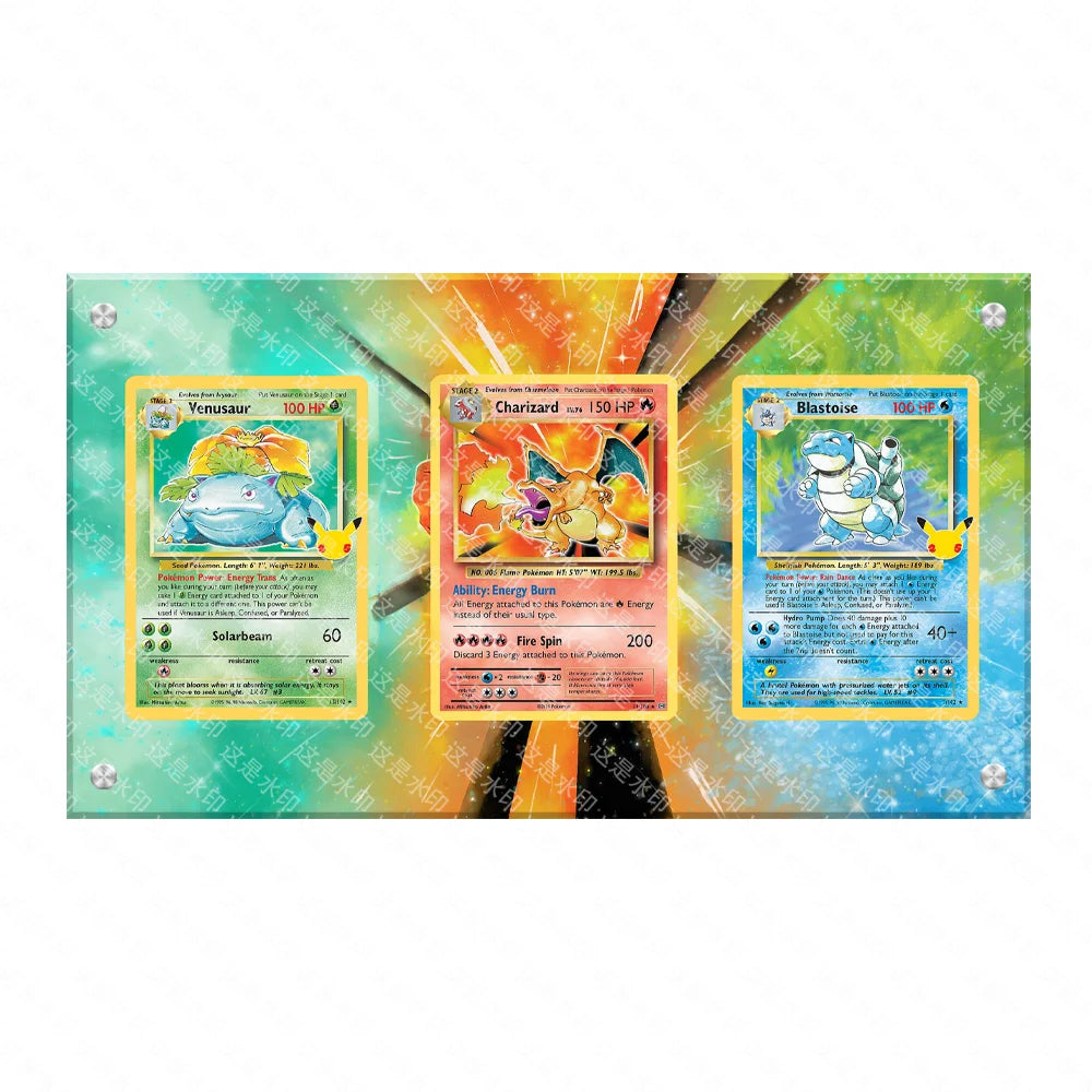 Pokemon Anime Classics Game Collection Display Stand Charizard Mewtwo Latias Self Made Acrylic Extended Painting Stuck Brick