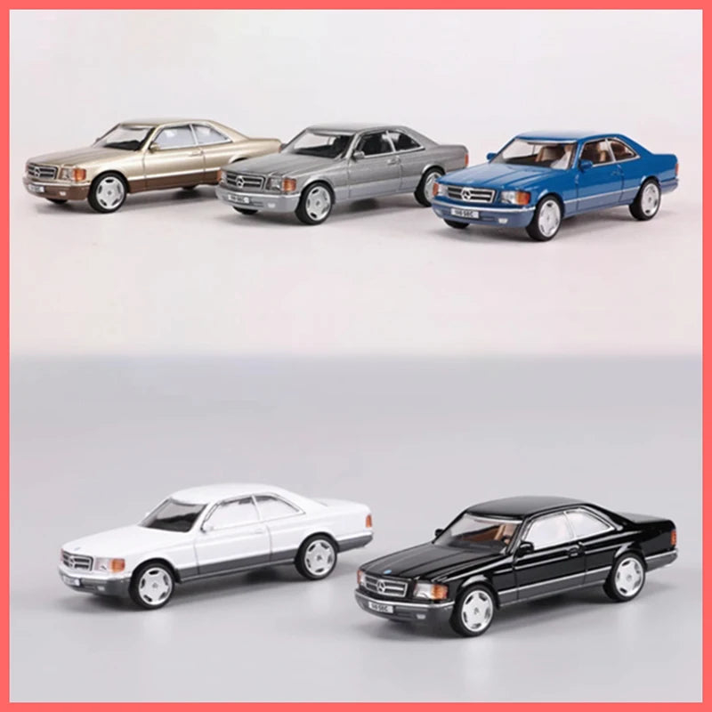 Diecast DCT 1:64 Scale 500 SEC Alloy Car Model Static Decoration Collectibles Gift Toys