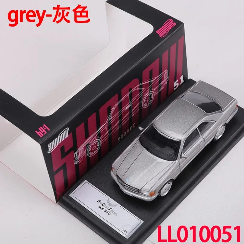 Diecast DCT 1:64 Scale 500 SEC Alloy Car Model Static Decoration Collectibles Gift Toys