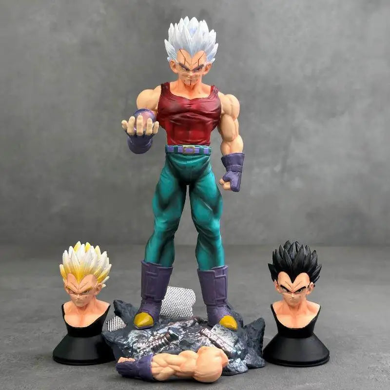 Vegeta Super Saiyan Three Head Sculpts Standing Pose Anime Collectible Model Statue Figurine For Desktop Collection Display