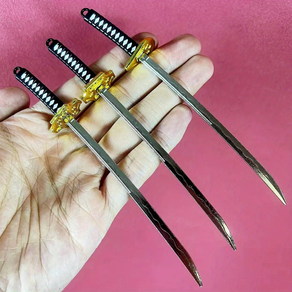 6inch Metal Roronoa Zoro Katana Fake Sword Steel Anime Zoro Ninja Knife Real Japanese Katana Original Samurai Sabre Toy Gift